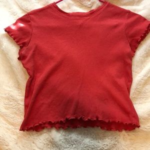 red tee shirt